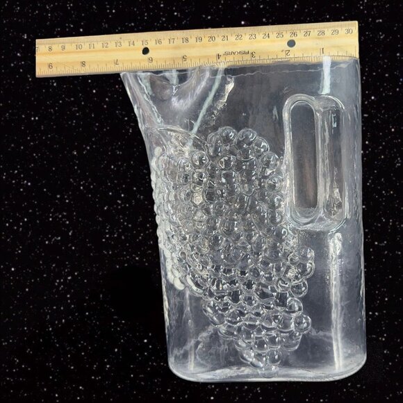 Vtg 1960s Mid-Century Modern C.J. RIEDEL Geometric Crystal Glass Pitcher Grape - Picture 6 of 14